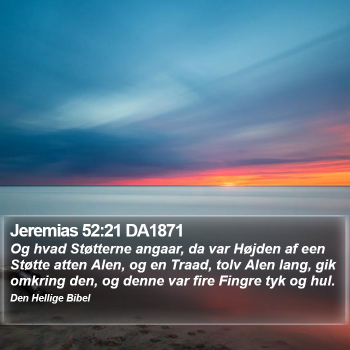 Jeremias 52:21 DA1871 Bible Study