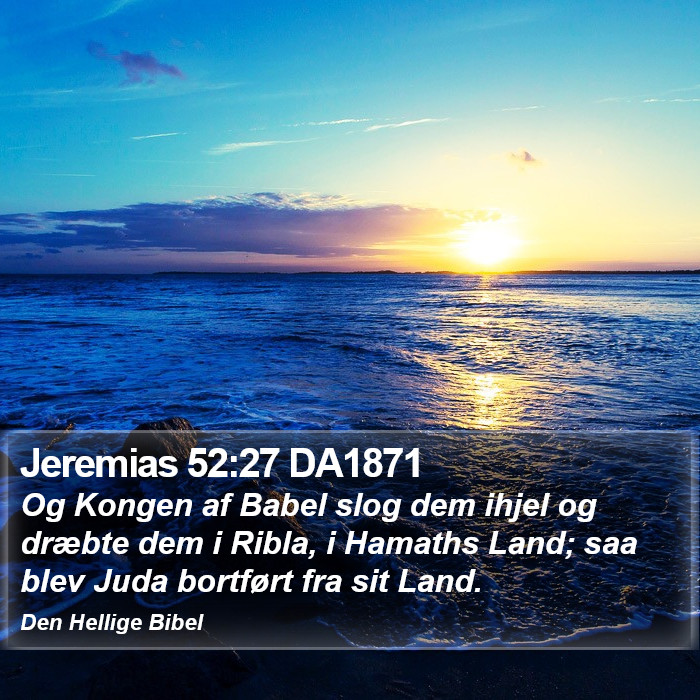 Jeremias 52:27 DA1871 Bible Study