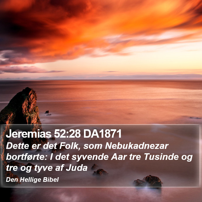 Jeremias 52:28 DA1871 Bible Study