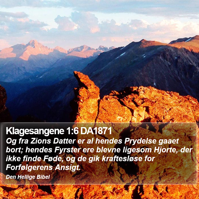 Klagesangene 1:6 DA1871 Bible Study