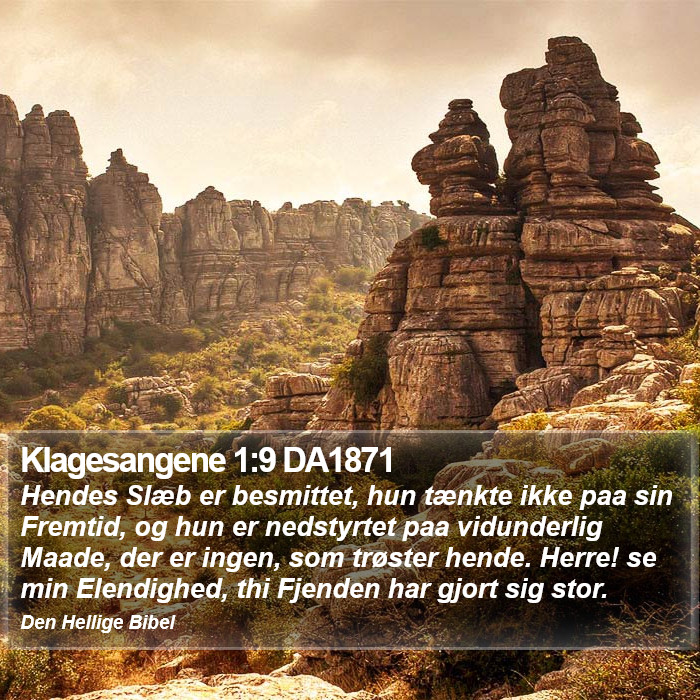 Klagesangene 1:9 DA1871 Bible Study