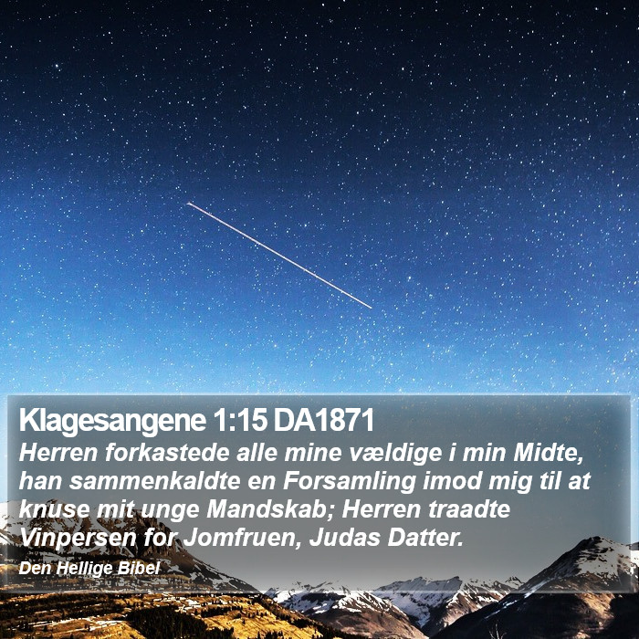 Klagesangene 1:15 DA1871 Bible Study