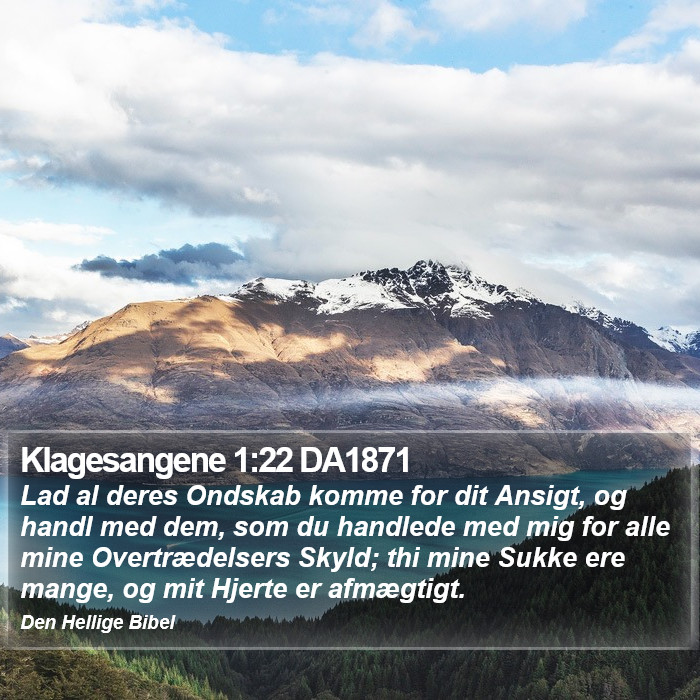 Klagesangene 1:22 DA1871 Bible Study