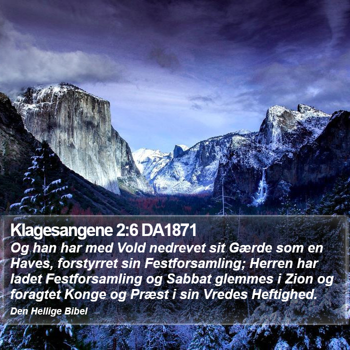 Klagesangene 2:6 DA1871 Bible Study