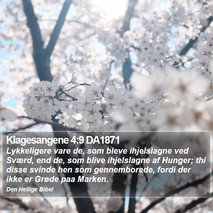 Klagesangene 4:9 DA1871 Bible Study