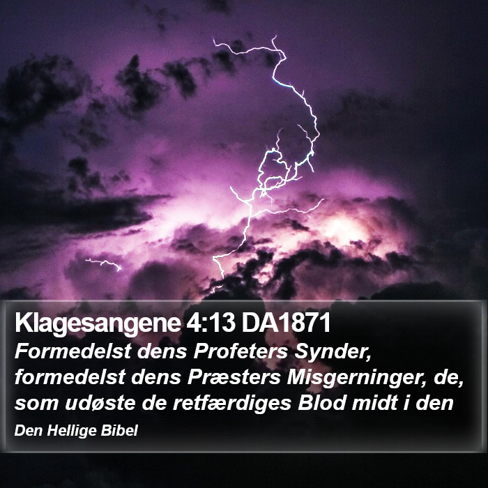 Klagesangene 4:13 DA1871 Bible Study