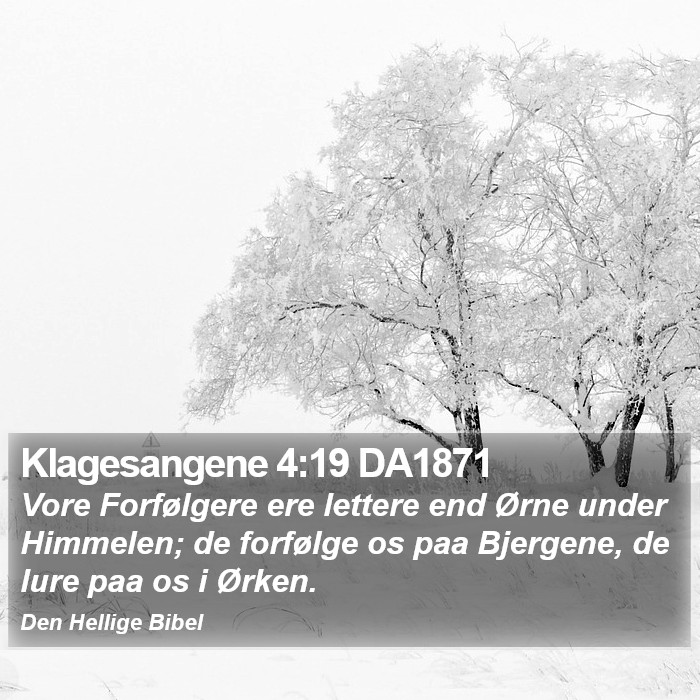 Klagesangene 4:19 DA1871 Bible Study