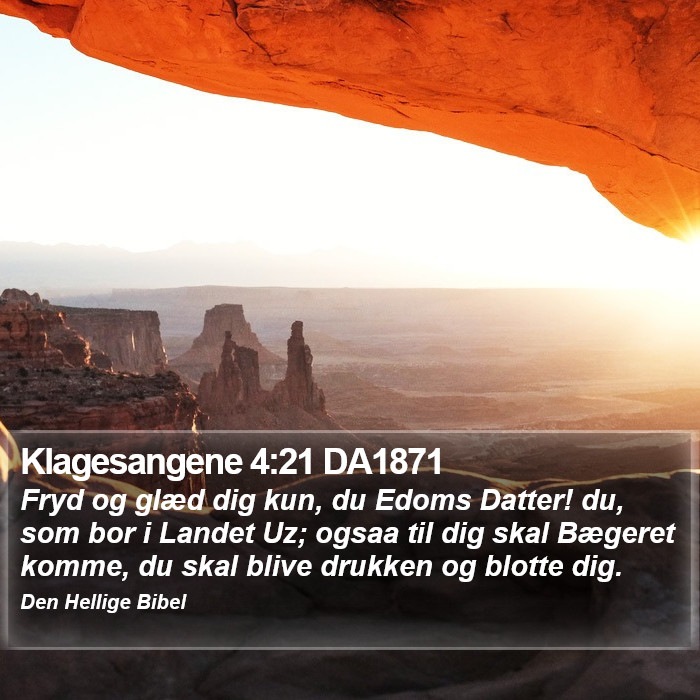 Klagesangene 4:21 DA1871 Bible Study