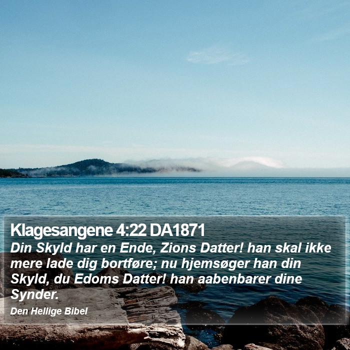 Klagesangene 4:22 DA1871 Bible Study