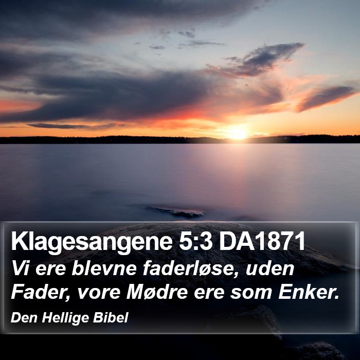 Klagesangene 5:3 DA1871 Bible Study