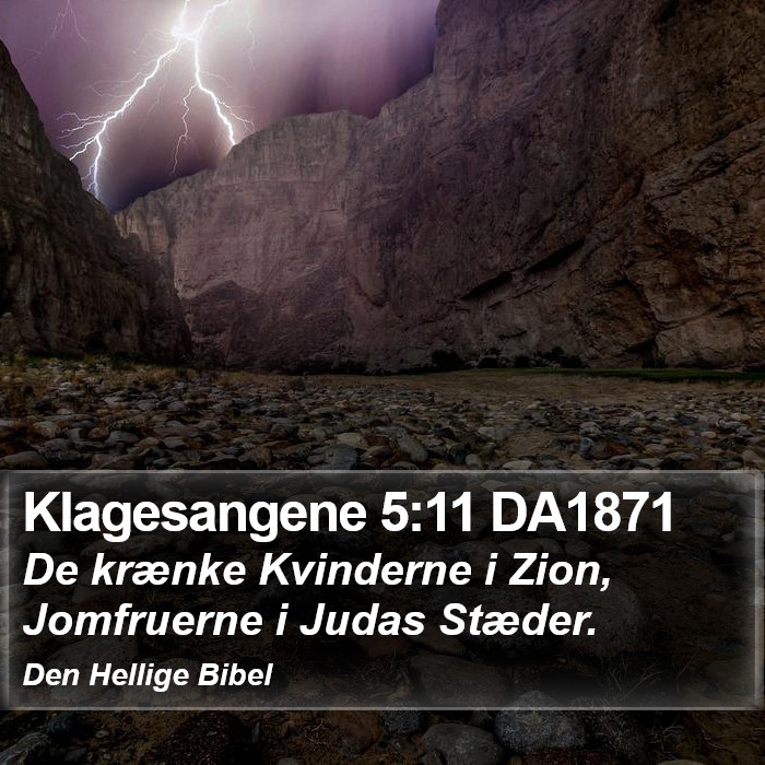 Klagesangene 5:11 DA1871 Bible Study