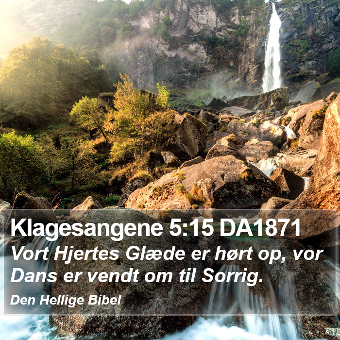 Klagesangene 5:15 DA1871 Bible Study