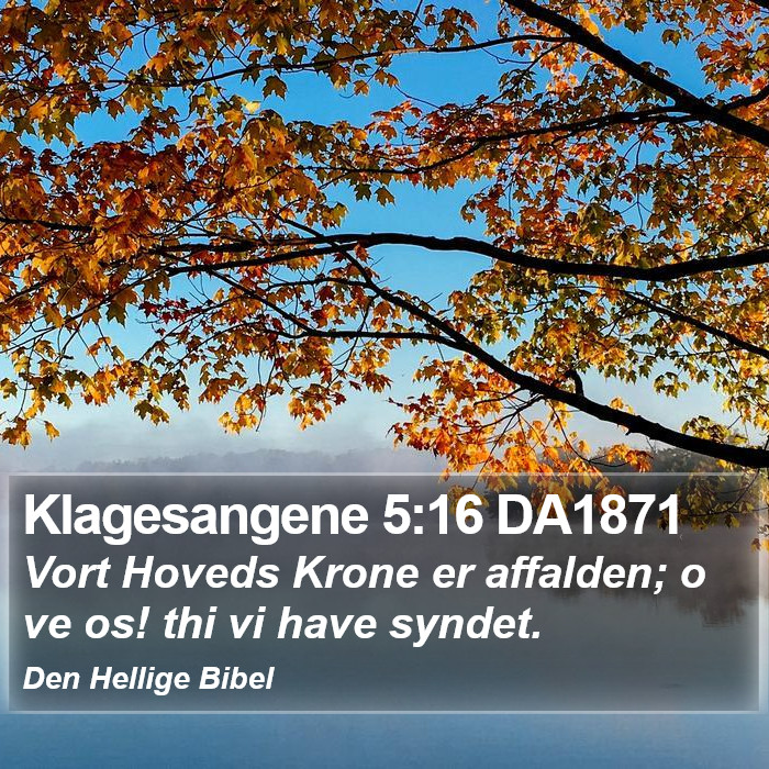 Klagesangene 5:16 DA1871 Bible Study