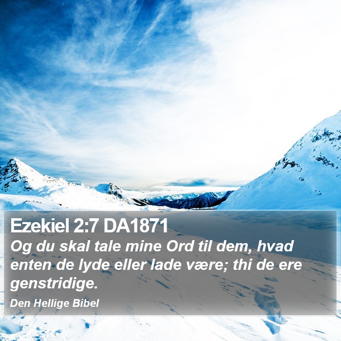 Ezekiel 2:7 DA1871 Bible Study