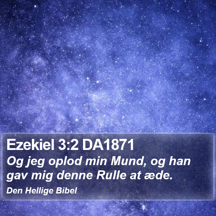 Ezekiel 3:2 DA1871 Bible Study