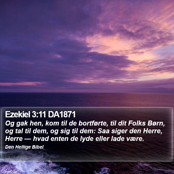 Ezekiel 3:11 DA1871 Bible Study