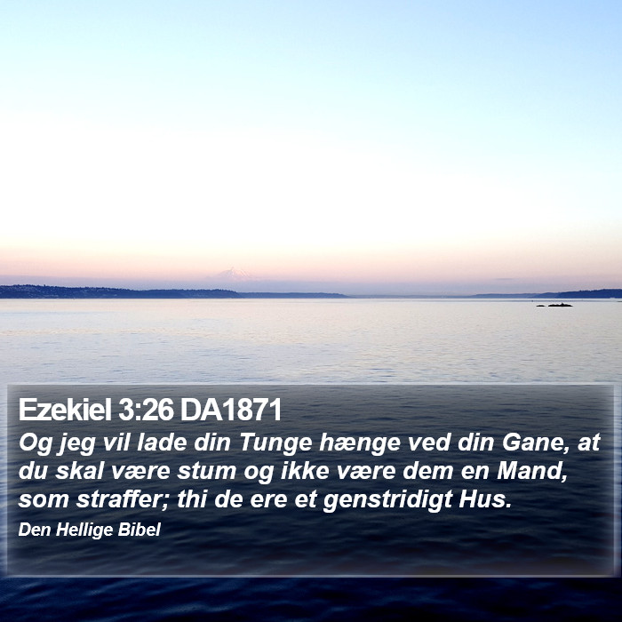 Ezekiel 3:26 DA1871 Bible Study