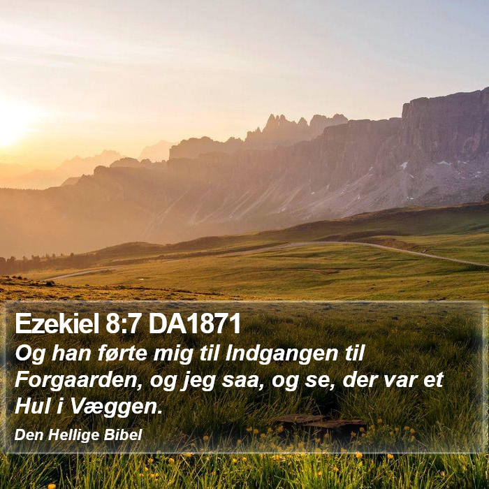 Ezekiel 8:7 DA1871 Bible Study