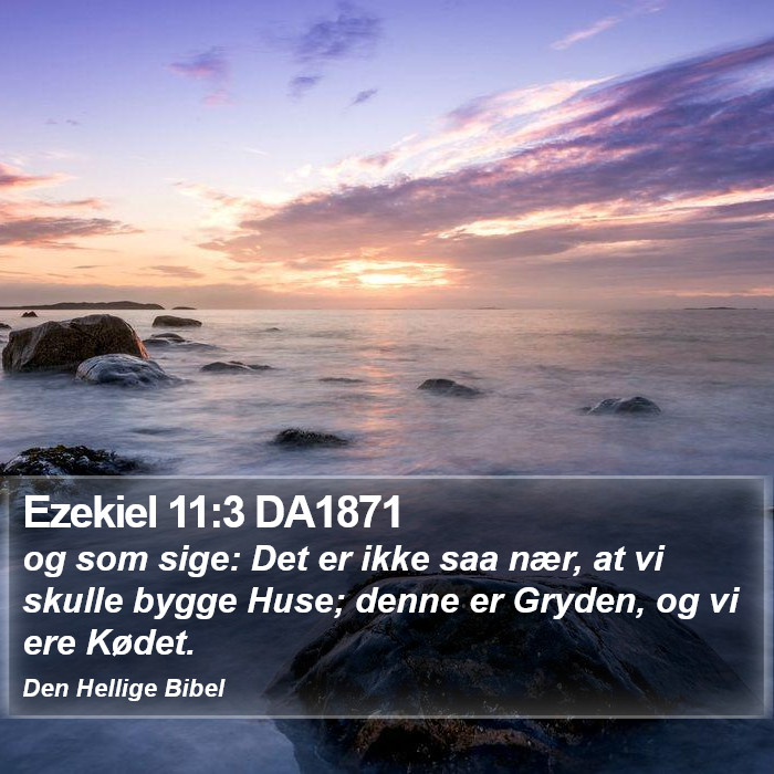 Ezekiel 11:3 DA1871 Bible Study