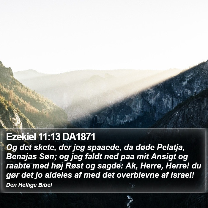 Ezekiel 11:13 DA1871 Bible Study