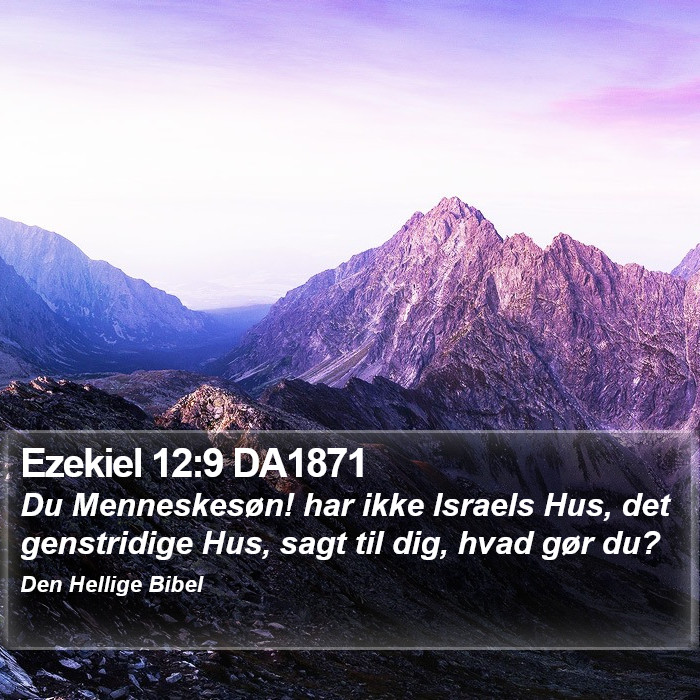 Ezekiel 12:9 DA1871 Bible Study