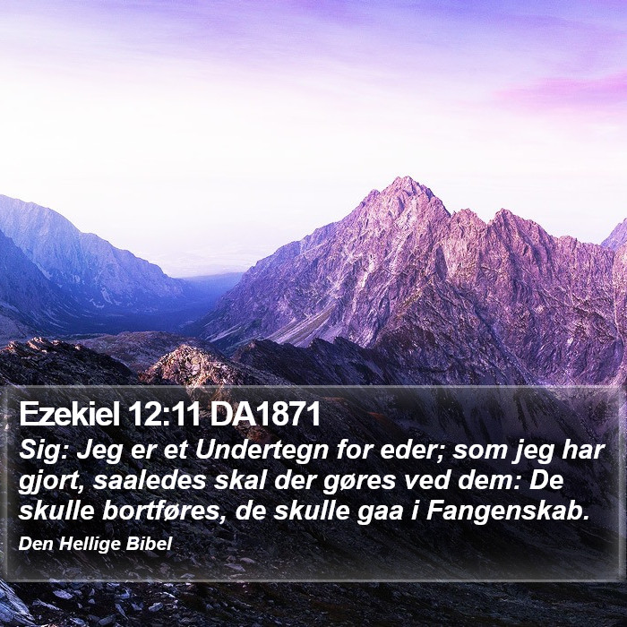 Ezekiel 12:11 DA1871 Bible Study