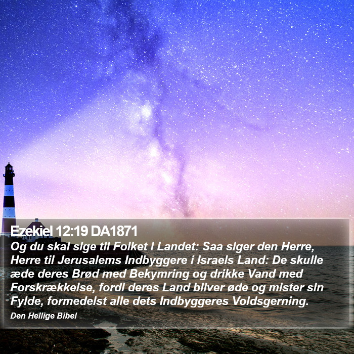 Ezekiel 12:19 DA1871 Bible Study