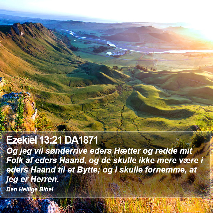 Ezekiel 13:21 DA1871 Bible Study