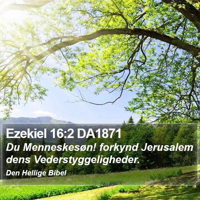 Ezekiel 16:2 DA1871 Bible Study