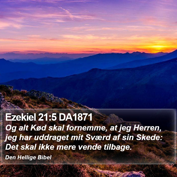 Ezekiel 21:5 DA1871 Bible Study