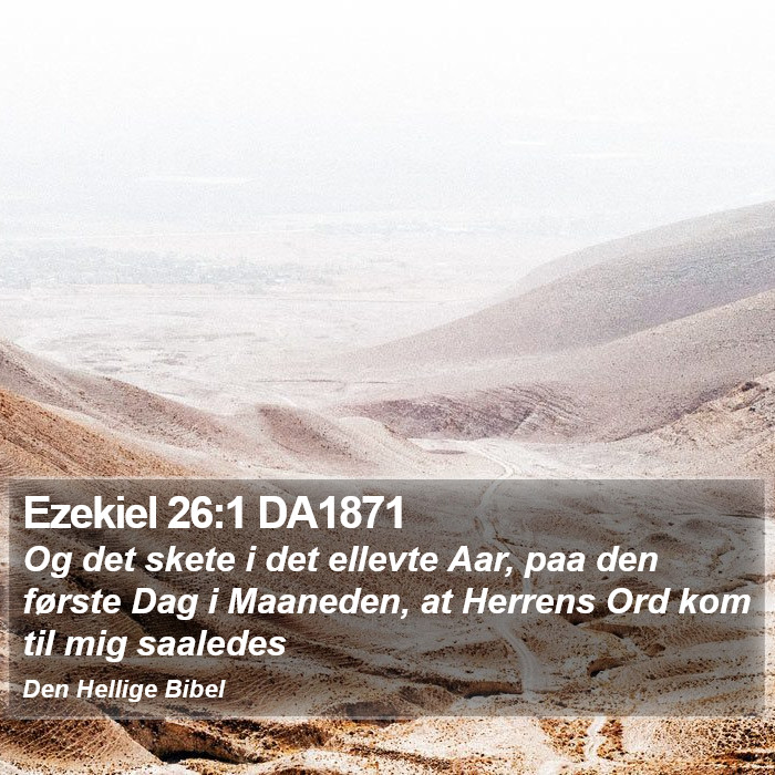 Ezekiel 26:1 DA1871 Bible Study