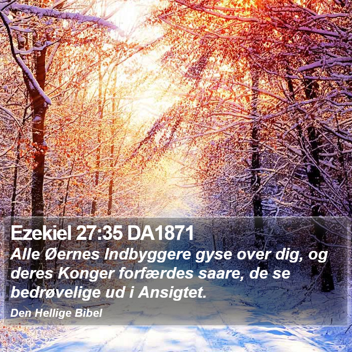 Ezekiel 27:35 DA1871 Bible Study