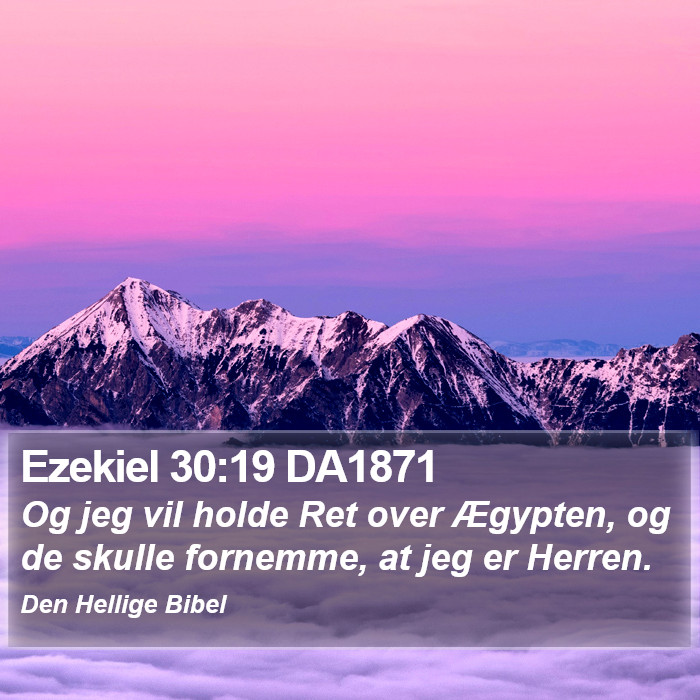 Ezekiel 30:19 DA1871 Bible Study