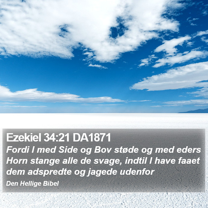 Ezekiel 34:21 DA1871 Bible Study