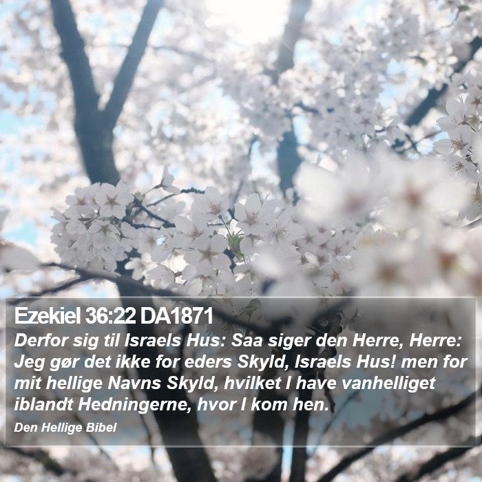 Ezekiel 36:22 DA1871 Bible Study