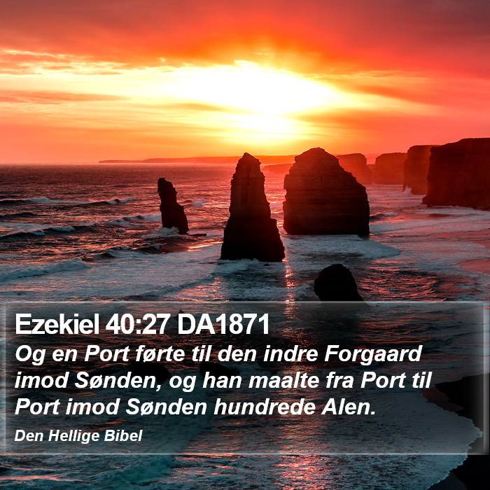 Ezekiel 40:27 DA1871 Bible Study
