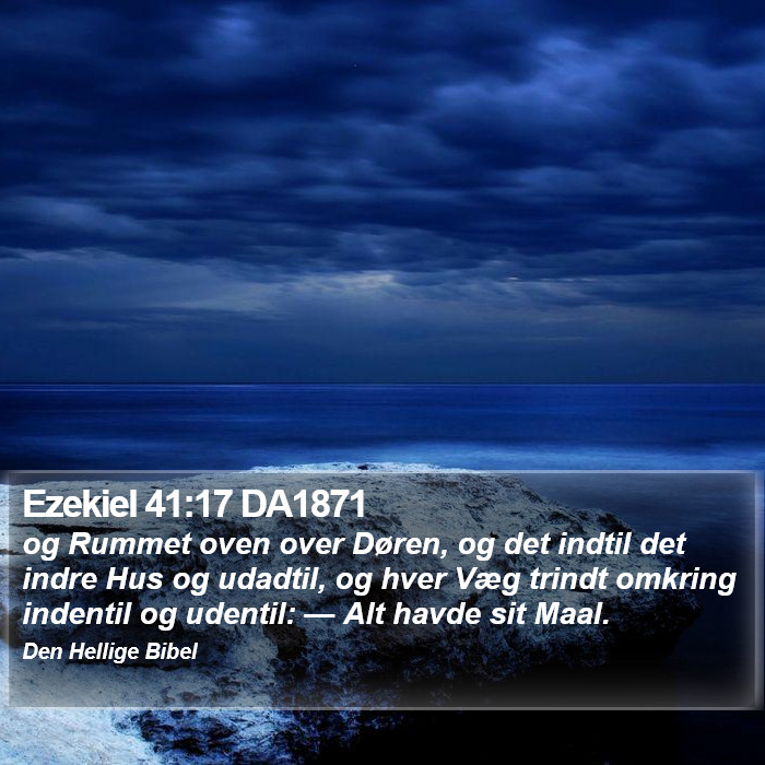 Ezekiel 41:17 DA1871 Bible Study