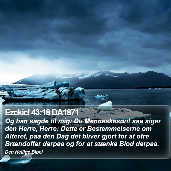 Ezekiel 43:18 DA1871 Bible Study