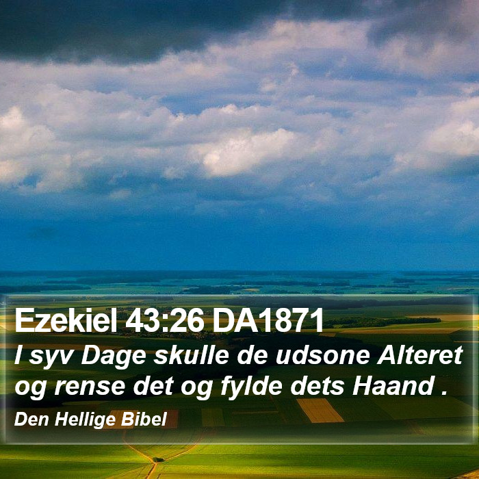 Ezekiel 43:26 DA1871 Bible Study