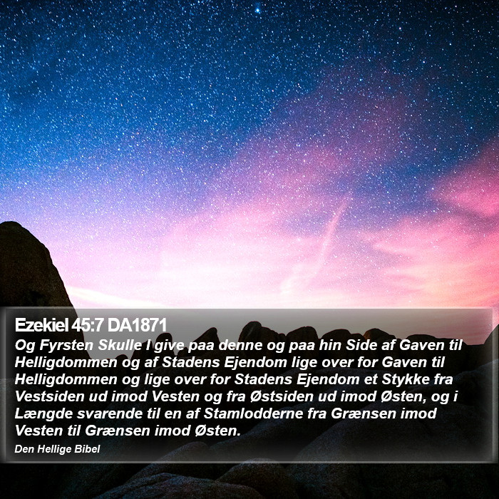 Ezekiel 45:7 DA1871 Bible Study