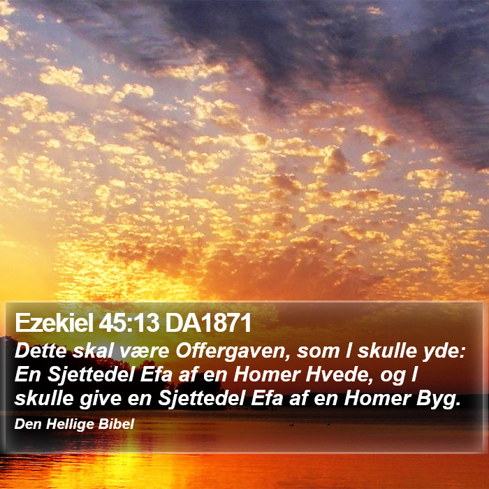 Ezekiel 45:13 DA1871 Bible Study