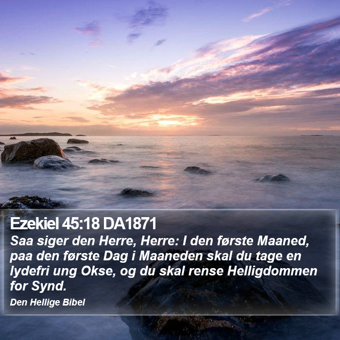 Ezekiel 45:18 DA1871 Bible Study