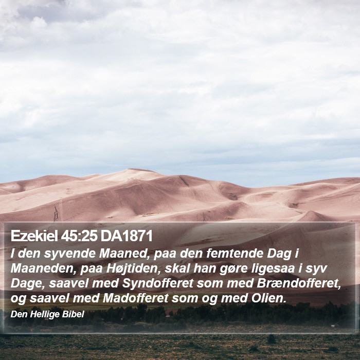 Ezekiel 45:25 DA1871 Bible Study