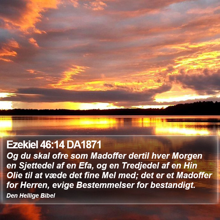 Ezekiel 46:14 DA1871 Bible Study