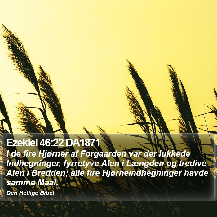 Ezekiel 46:22 DA1871 Bible Study