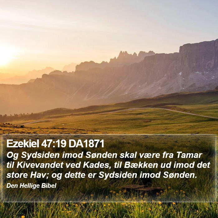 Ezekiel 47:19 DA1871 Bible Study