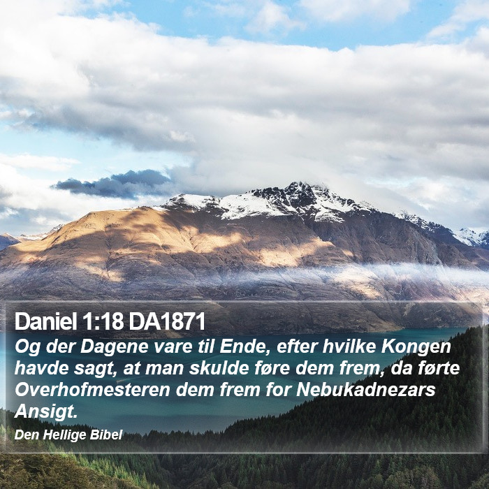 Daniel 1:18 DA1871 Bible Study