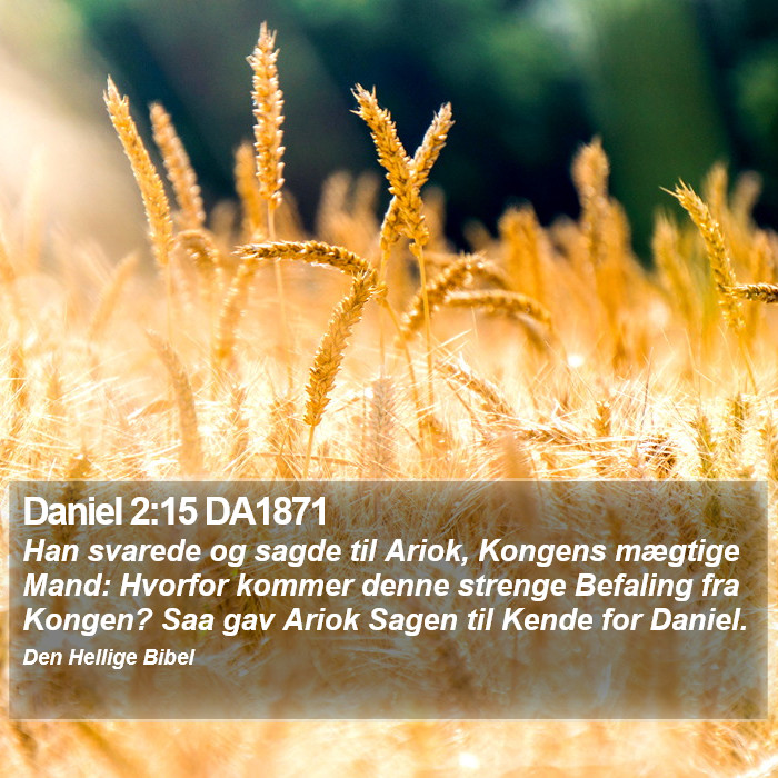 Daniel 2:15 DA1871 Bible Study