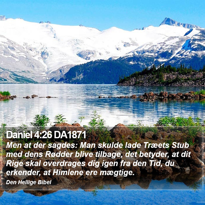 Daniel 4:26 DA1871 Bible Study