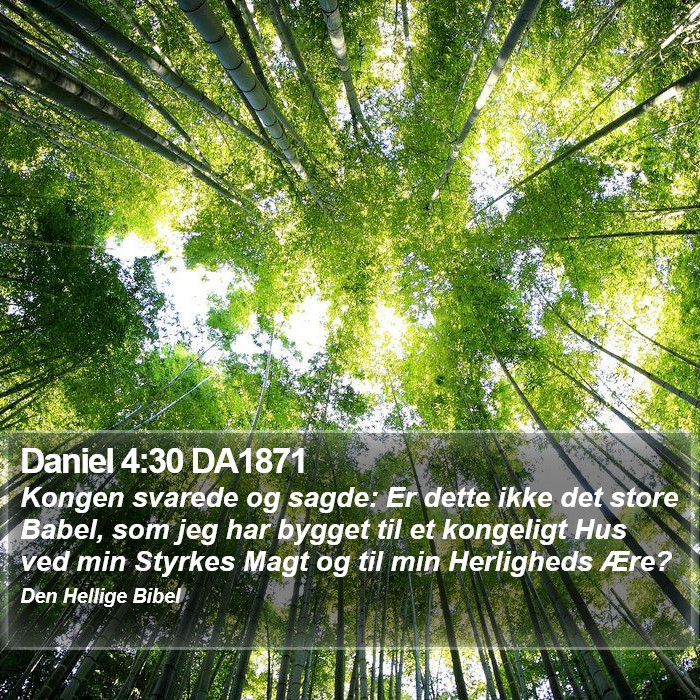 Daniel 4:30 DA1871 Bible Study